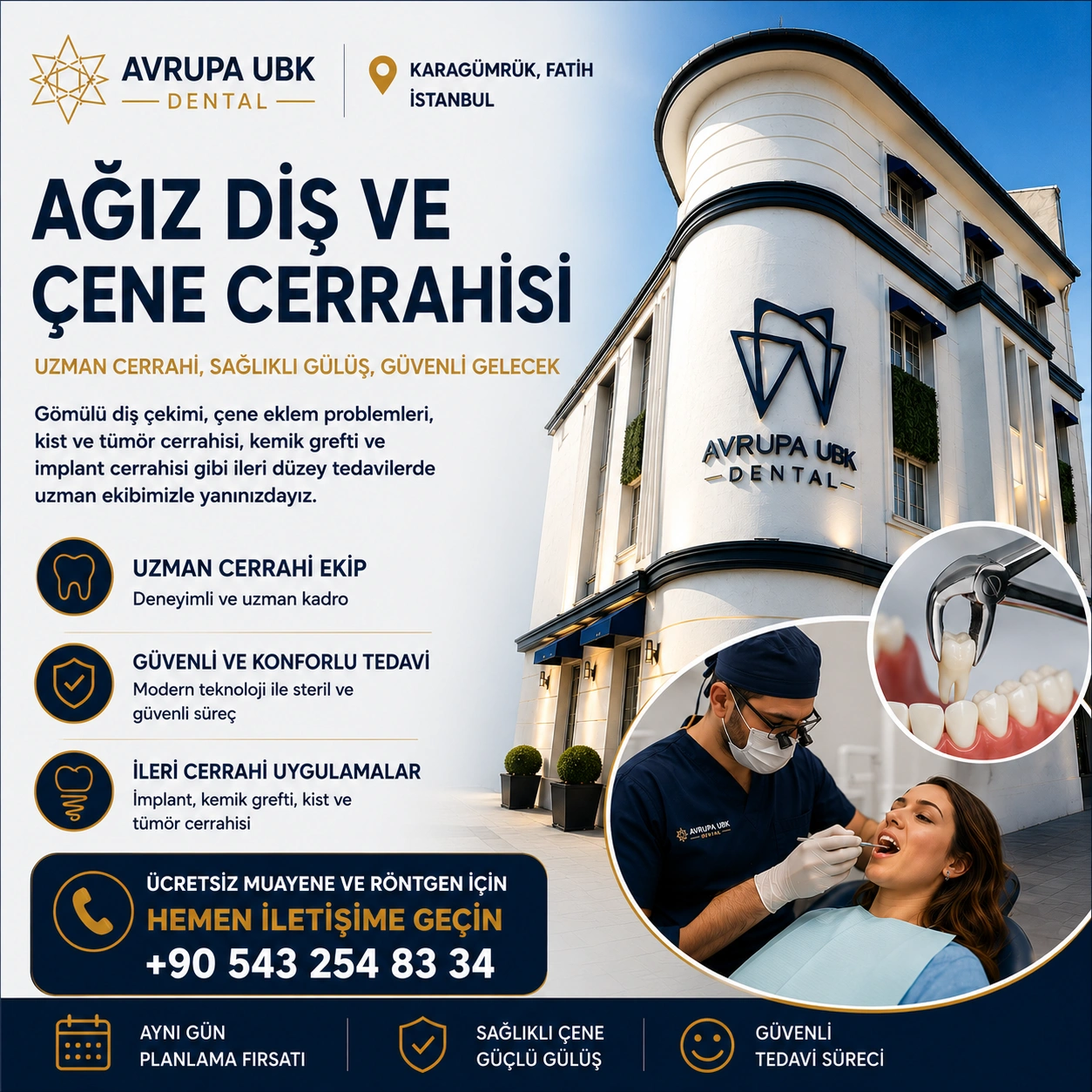agiz dis ve cene cerrahisi avrupa ubk dental diş kliniği fatih istanbul