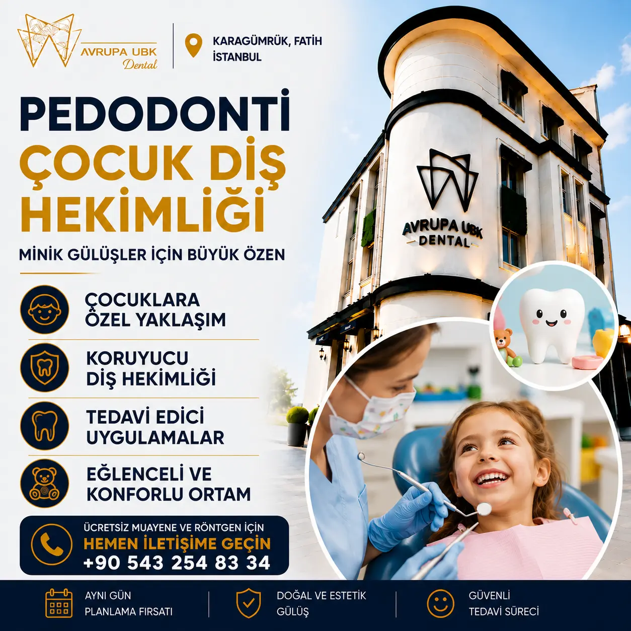 pedodonti çocuk diş hekimliği avrupa ubk dental diş kliniği fatih istanbul