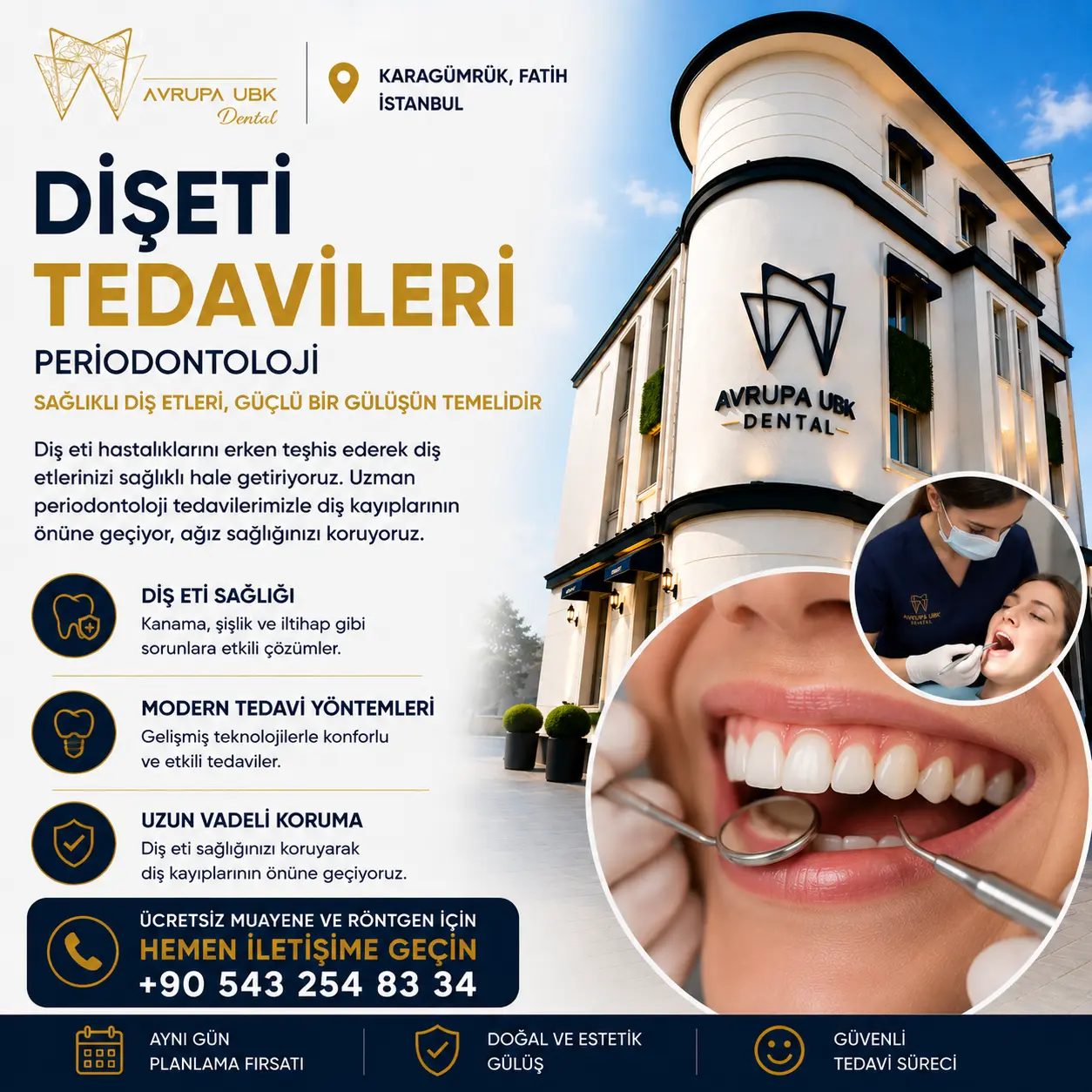 dişeti tedavileri periodontoloji avrupa ubk dental diş kliniği fatih istanbul