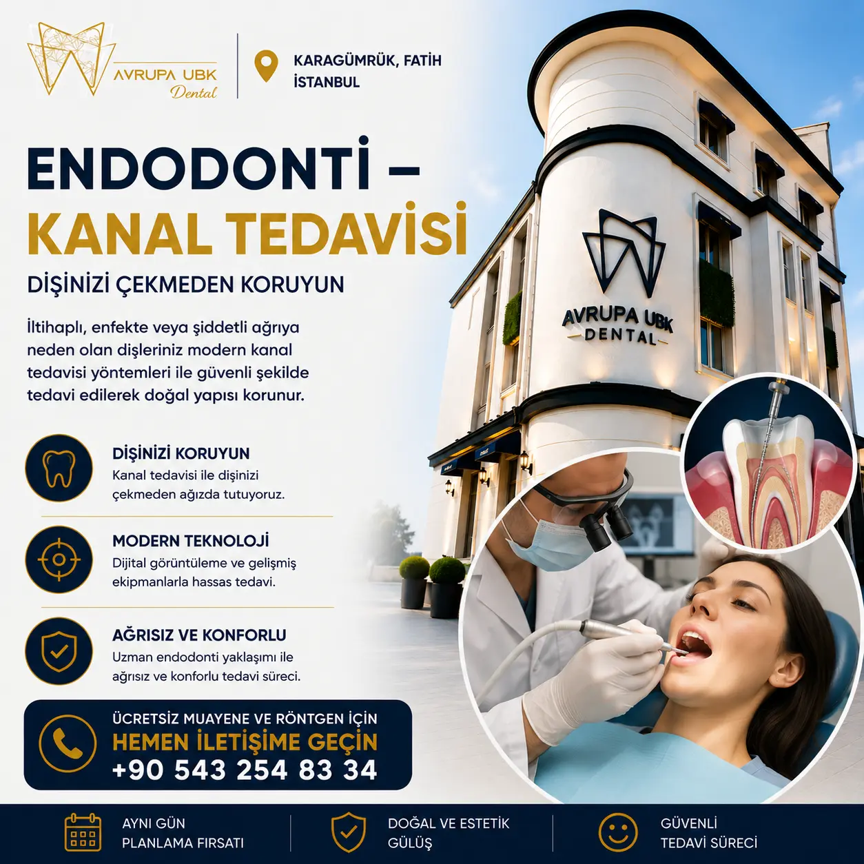 endodonti kanal tedavisi avrupa ubk dental diş kliniği fatih istanbul