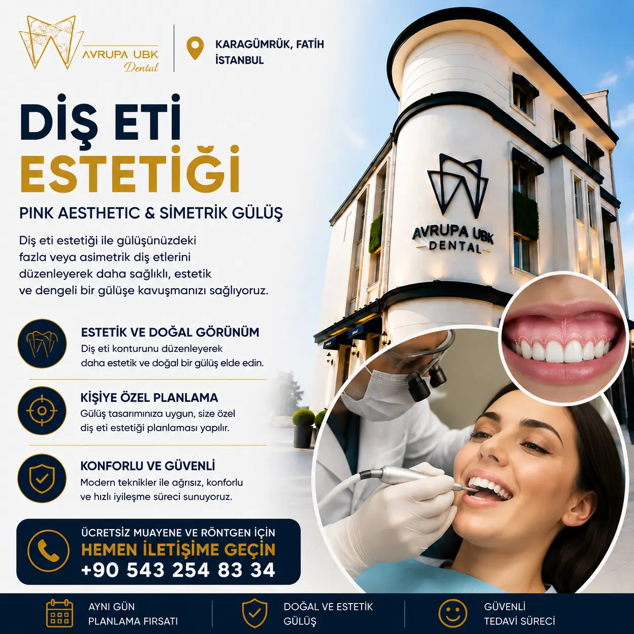 diş eti estetiği avrupa ubk dental diş kliniği fatih istanbul